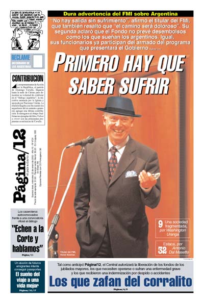 Tapa de la fecha 23-01-2002