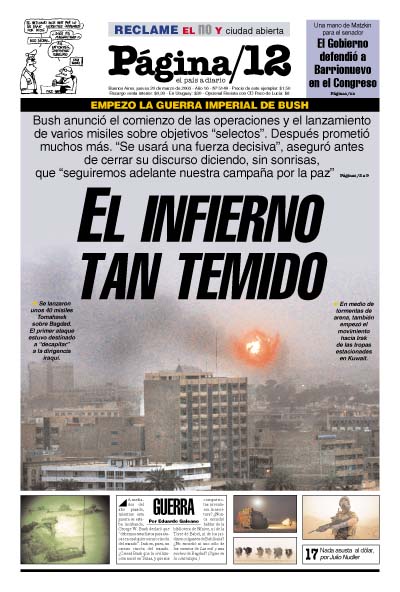 Tapa de la fecha 20-03-2003