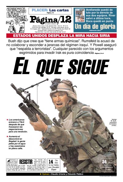 Tapa de la fecha 14-04-2003