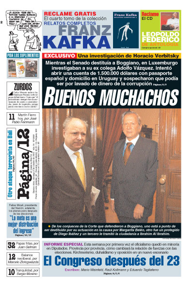 Tapa de la fecha 02-10-2005