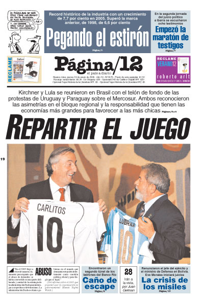 Tapa de la fecha 19-01-2006