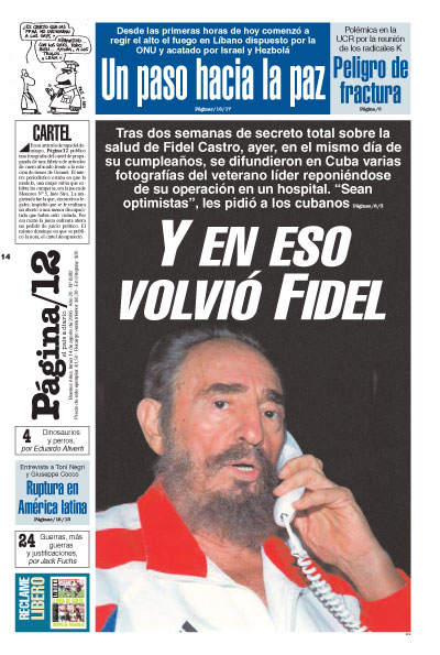 Tapa de la fecha 14-08-2006