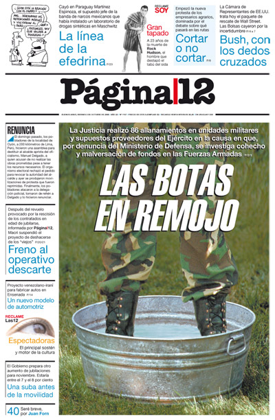 Tapa de la fecha 03-10-2008