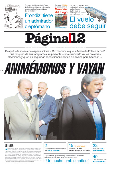 Tapa de la fecha 15-04-2009