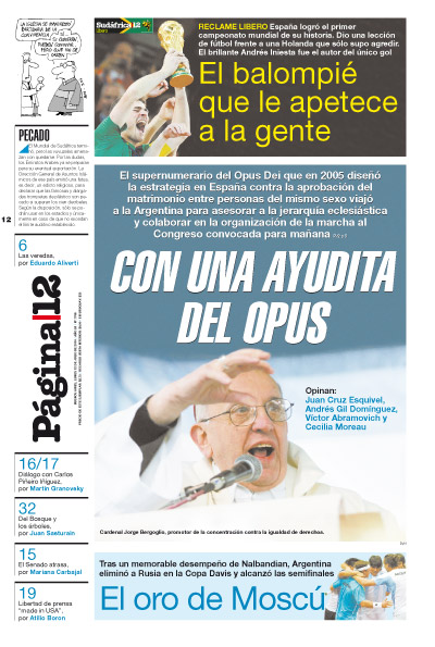 Tapa de la fecha 12-07-2010