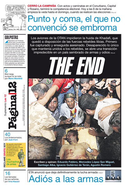 Tapa de la fecha 21-10-2011