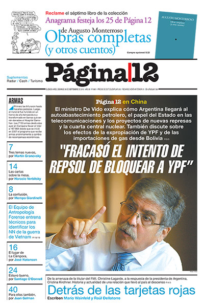 Tapa de la fecha 30-09-2012