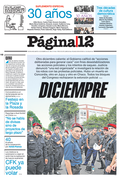 Tapa de la fecha 10-12-2013