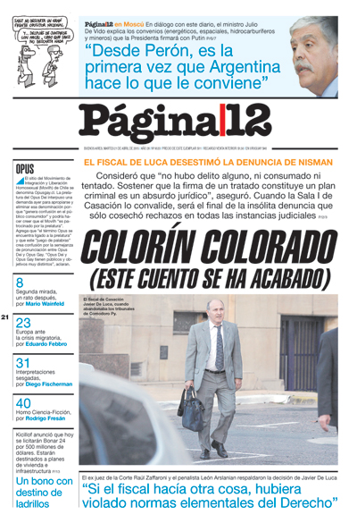 Tapa de la fecha 21-04-2015