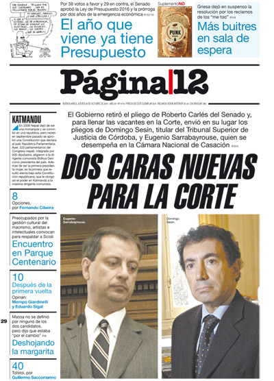 Tapa de la fecha 29-10-2015