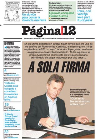 Tapa en papel